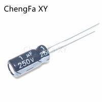 50PCS 250V1UF  5x11mm Aluminum Electrolytic Capacitor 1UF250V Electrical Circuitry Parts