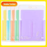 BUBBLE โฟลเดอร์แฟ้ม A4สีสันสดใส5แพ็กกระเป๋าเอกสารความจุมาก5กระเป๋าเครื่องเขียนขนาดตัวอักษร A4ทนทานอุปกรณ์สำนักงานกระเป๋าเก็บของ