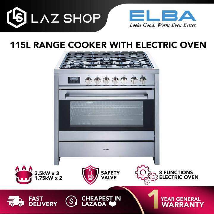 Elba 115L Professional Range Cooker EPRCH9880ST(SS) 8 Function Oven