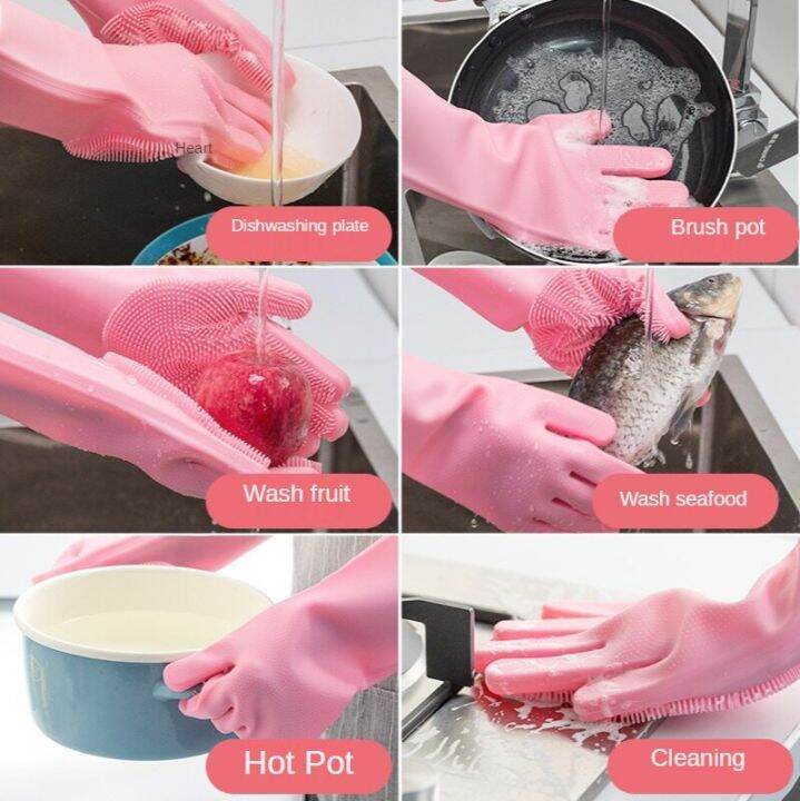 silicone-gloves-female-household-magic-dish-washing-rubber-kitchen-durable-dish-washing-household-waterproof-dish-washing-safety-gloves