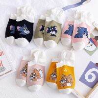 【CW】Tom and Jerry Cartoon Cosplay Cat and Mouse Anime Socks Ladies Personality Shallow Invisible Socks Aldult Childrens Toy Gift