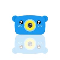 Portable Children 1300W HD Digital Camera Cute Cartoon Bear Shape 2 Inches IPS Screen Mini Camera Toy Gift for Kids