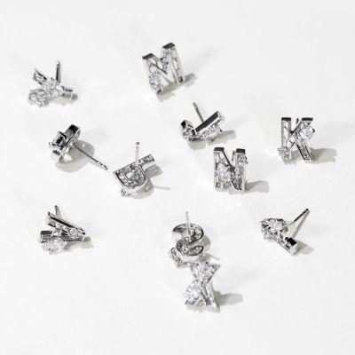 Dallar/Mini alphabet Stud Earrings
