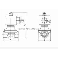 14" 2 Way 2 Position NC Electric Solenoid Valve Water Air Gas, 2w025-08 DC 12V 24V AC 110V 220V