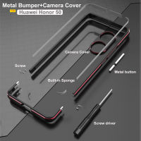 For Honor 50 Case Luxury Original Aluminum Metal Bumper case For Honor 50 5G Case Metal Frame camera lens protector cover