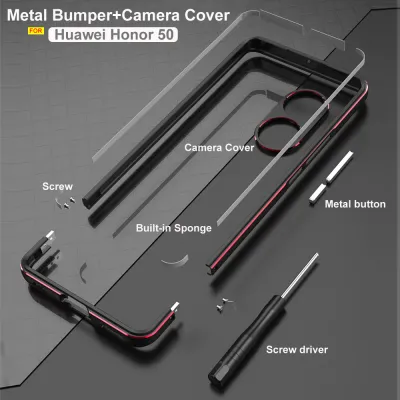 For Honor 50 Case Luxury Original Aluminum Metal Bumper case For Honor 50 5G Case Metal Frame camera lens protector cover