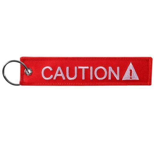 cw-caution-print-embroidery-tag-keychain-keyring-chain-pendant
