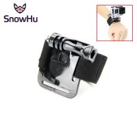 Snowhu อุปกรณ์เสริมกล้อง Gopro สีดำยืดหยุ่นปรับได้สายรัดข้อมือฮีโร่สำหรับ Go Pro 8 7 6 5 4 3สำหรับ Gp93กล้อง Xiaomi Yi 4K