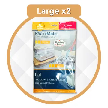 Packmate Flat Vacuum Storage Bags, Extra Large x2