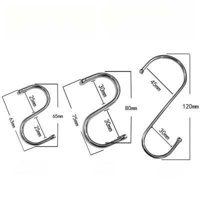 S-shaped Hooks For Window Tracks Versatile S-shaped Hooks For Curtains And Clothes. Medium S-shaped Hooks For Hanging Clothes Small S-shaped Hooks For Hanging Clothes Metal Iron S-shaped Hooks
