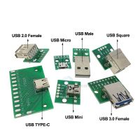 5PCS Micro MINI USB 2.0 3.0 To DIP Adapter 5pin Female Connector B Type PCB Converter Breadboard Switch Board SMT Mother Seat