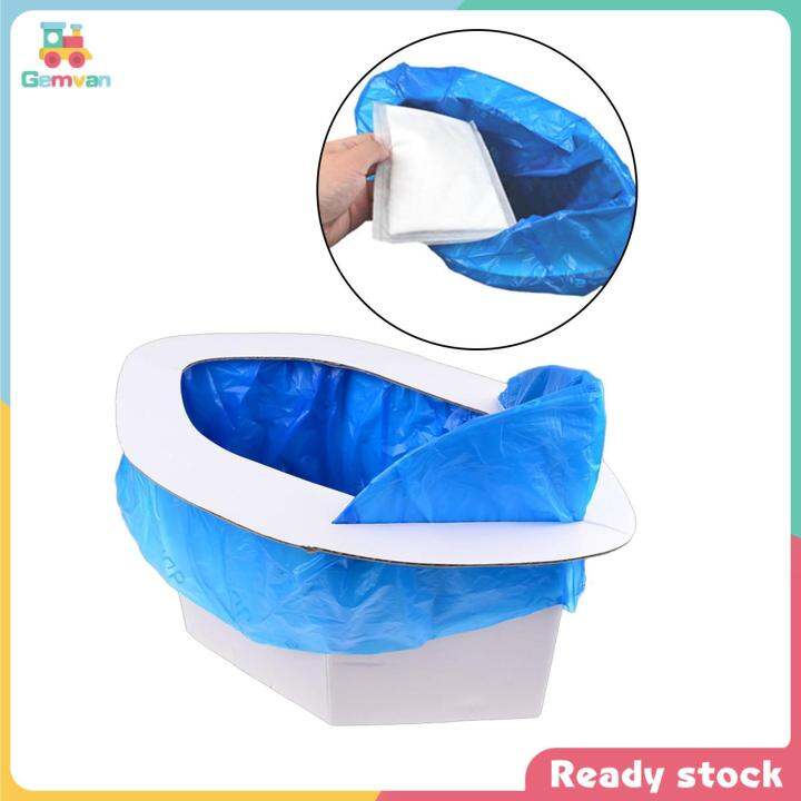 Gemvan Sturdy Toilet Seat Mobile Toilet Temporary Hunting Folding