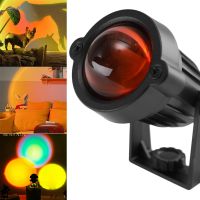 USB Sunset Night Light Projector Lamp Atmosphere Lights Rotatable Floor Photography Lamp for Bedroom Studio