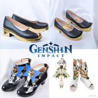 Ag Genshin Impact Shoes Nahida Nilou Dori Fischl Chongyun รองเท้าแตะหนัง คอสเพลย์อะนิเมะฮาโลวีน ไซส์ 35-43