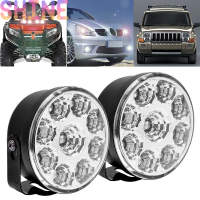 Shine 2pcs 9LED DRL Car FOG Lamp รอบขับรถวิ่งกลางวัน Light HEAD White