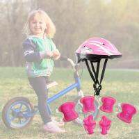 CASHZ Pegv Store Guard Child Bike Skating Elbow Set Kid Roller Helmet Wrist Knee Pad Safety Helmet Doukyl【Ready!】7pcs