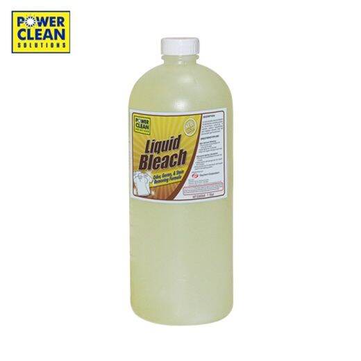 POWERCLEAN Liquid Bleach Whitening White Fabrics 1L | Lazada PH