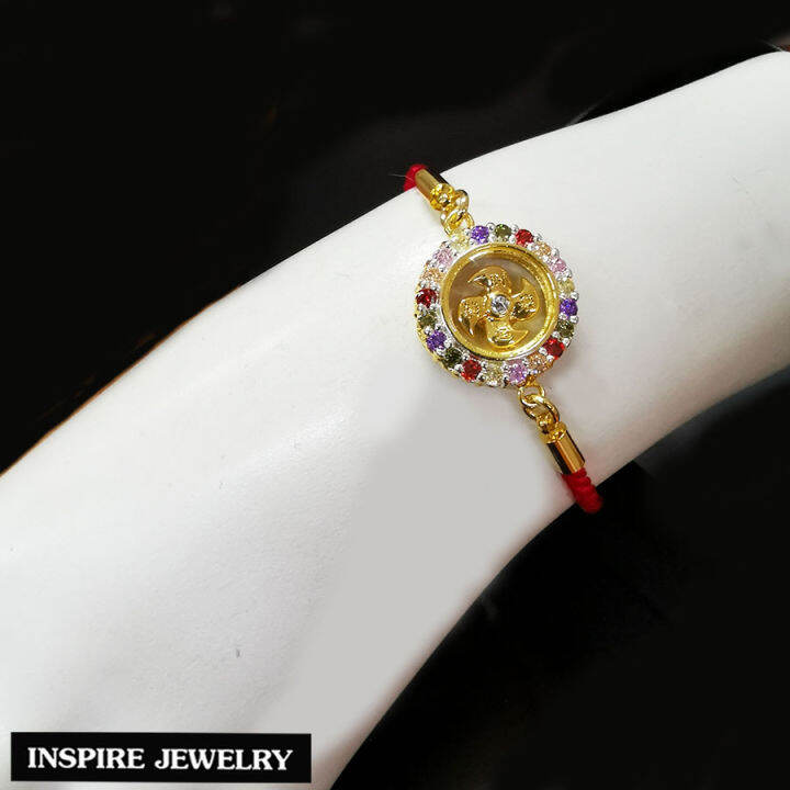 inspire-jewelry-สร้อยข้อมือกังหัน-นพเก้า-สามารถปรับขนาดได้-นำโชค-แชกงหมิว-เสริมดวง-อายุยืน-ปราศจากภัยทั้งปวง-เงินทองไหลมาเทมา