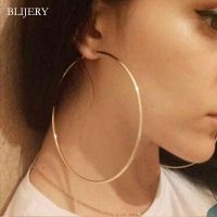 【YF】♀✁✓  BLIJERY Large Hoop Earrings Big Basketball Brincos Brand for Jewelry