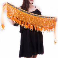 hot【DT】 9 kinds of Colors New Belly Costumes Tassel Hip Scarf for Colorful Dancing