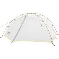 Green And White 4 Season Camping Tent 15D Nylon Double Layer Waterproof Tent For 2 Persons