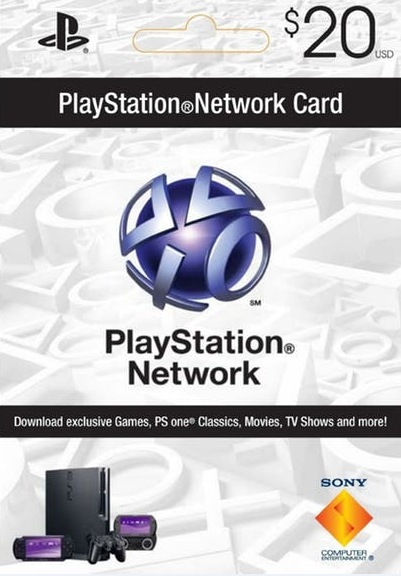 $20 PlayStation Store Gift Card, PlayStation/PS Vita/PS3/PS4