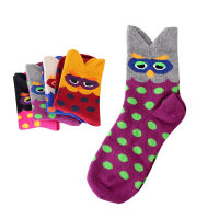 6 PairsLot New Fashion Famou OWL 3D Cartoon Sock Comfortable Cotton SocksWomen Lovely Meia Women Funny Happy Casual Women Socks