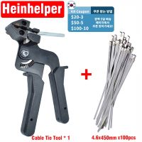 Hand Stainless Cable Tie Gun Fastening Strap Cutting Tool Cutter Tension Automatic Zip Durable Tensioning Tool Cable Management