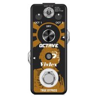 Vivlex LEF-3806 Pure Octpus Guitar Pedal Electric Guitars Digital Octave Pedal 11 Different Octaves Modes Precise Polyphonic Oct Projector Mounts