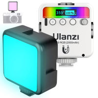 Ulanzi VL49 RGB Video Lights Mini LED Camera Light 2000mAh Rechargable LED Panel Lamp Photo Video Lighting for Youtube Tik tok