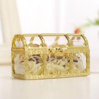 Transparent Gold Vintage Pirate Storage Mini Storage Box Treasure Chest Jewelry Gold/Silver Clear Candy Organizer Trinket Keepsa Storage Boxes