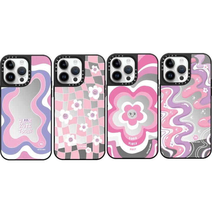 Cute Checkered Flowers Phone Case for iPhone 11, 12, 13, 14, Pro