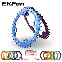 【CW】 EKFan 104BCD Bicycle Chainring 32T/34T/36T/38T Round Oval Cycle Chainwheel 7075 T6 MTB Bike Circle Crankset Plate