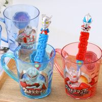 Ultraman childrens toothbrushing cup for boys cute dental cup cartoon baby anti-fall mouthwash milk drinking