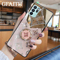 GFAITH เคสโทรศัพท์ Oppo Reno6 Z,เคสอะคริลิคเพชรแฟชั่นหรูหราสำหรับ Reno6Z