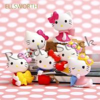 【hot sale】 ☢❀ B09 ELLSWORTH 6Pcs/set Hellokitty Cat Action Figures For Kids Toy Figures Figurine Model Miniatures Anime Gifts Cartoon PVC Doll Toys Doll Ornaments