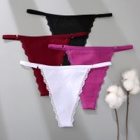 【cw】 2PCS/Set G String Cotton Panties Low Waist Women  39;s thong Female Underpants Intimate