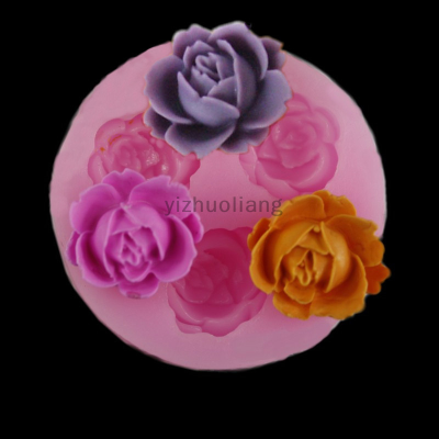 yizhuoliang 3D Rose Flower ซิลิโคน fondant Mold cake Decor ช็อกโกแลตน้ำตาล CRAFT baking Mold
