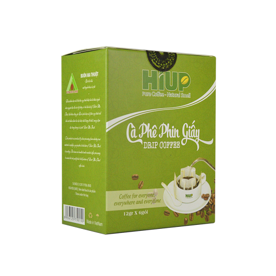 Cà phê phin giấy hiup coffee hộp 6 phin x 12gr - antháicafé - ảnh sản phẩm 2