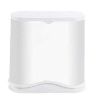Automatic Trash Can for Kitchen Bathroom Dry and Wet Classification Garbage Can White Plastic Body One-Button Bounce Open Super Sound-Off