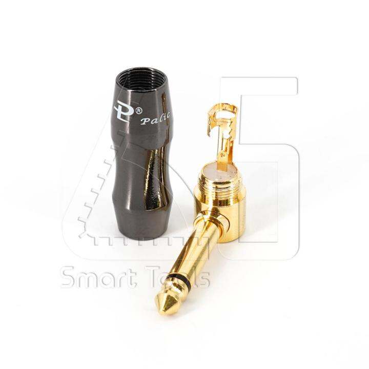 palic-phone-6-35-mono-stereo-male-plug-ทองแดงชุบทอง-gold-plated-ขนาด-8mm-มีทั้งแบบตรง-และแบบ-l-type-ราคาต่อตัว