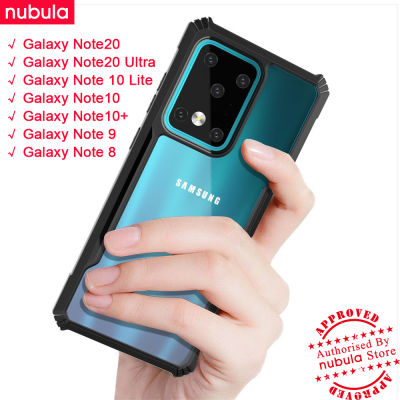 Original Nebula Samsung Galaxy Note20 Ultra หมายเหตุ20 | Galaxy หมายเหตุ10 Lite Note10หมายเหตุ10 + Plus | Galaxy หมายเหตุ9หมายเหตุ8ปลอกกันชนใส4มุมถุงลมนิรภัยการดูดซับแรงกระแทกโปร่งใสเคสโทรศัพท์ฝาหลัง