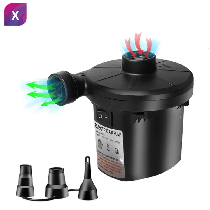 ☼Electric Air Pump Home InflateDeflate Air Mattress Swimming Ring Pool Air Bed Party Balloon
