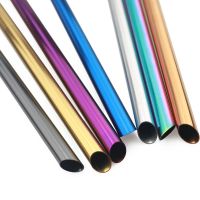 1Pcs Reusable Drinking Straw Stainless Steel Straw Wide 12mm Metal Straw Set Pearl Milkshake Bubble Tea Straw With Cleaner Brush Specialty Glassware