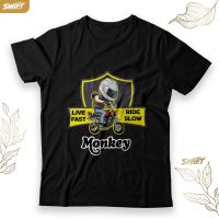 เสื้อยืด Honda Monkey Live Fast Ride ช้าโดย shiirt back distro