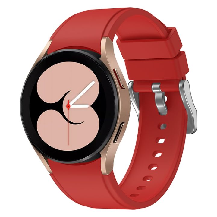 สำหรับ-samsung-galaxy-watch4สายนาฬิกาข้อมือซิลิโคน40มม-สีแดง