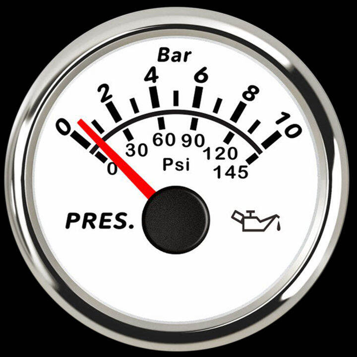 52มิลลิเมตรสากลวัดความดันน้ำมันกันน้ำ0-10bar-0-145psi-ทะเลรถวัดความดันน้ำมันเซ็นเซอร์-m10x1-npt18สำหรับรถบรรทุกเรือ