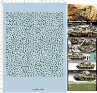 135เยอรมัน King Tiger Speckle ภาพวาดสีเขียวถัง Panzer ทหาร Mdoel ชุด Water Slide Decal