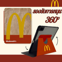 เคสiPadหมุน 360°  แผ่นหลังอะครีลิ McDonalds Gen10 Gen9 gen8 gen7 gen6 gen5 เคสไอแพด2020 Air5 iPad Case