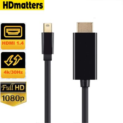 Mini DP เป็น HDMI 4K สายเคเบิ้ล3ม. 10ฟุตสายฟ้าไปยังสายอะแดปเตอร์ HDMI 4K Mini ช่องแสดงผลไปยัง HDMI สายสำหรับแอปเปิลแมคบุ๊กโปรแอร์